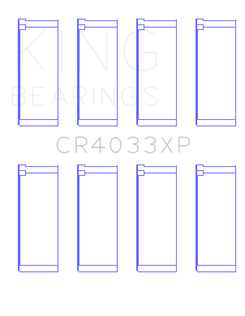 King Honda F20C/F22C/97-01 H22A4 Rod Bearing Set - Size +0.25mm