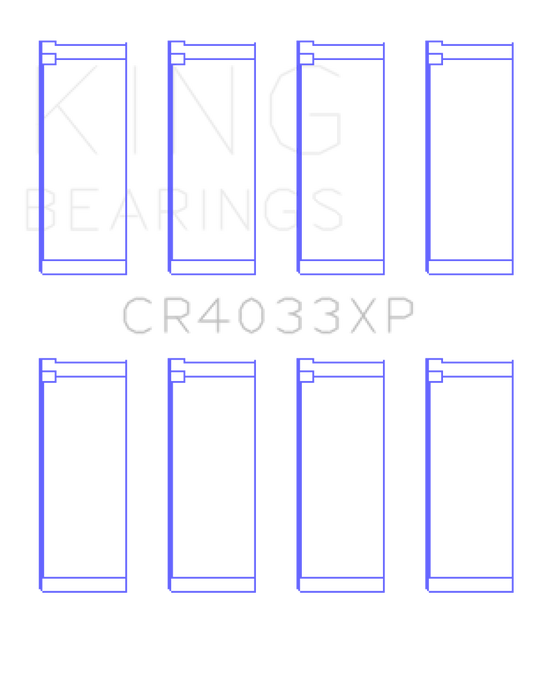 King Honda F20C/F22C/97-01 H22A4 Rod Bearing Set - Size +0.25mm