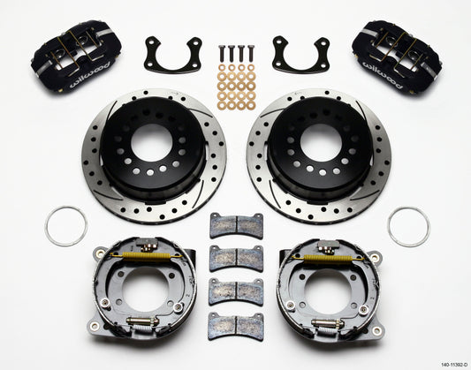 Wilwood Dynapro Low-Profile 11.00in P-Brake Kit Drilled New Big Ford 2.50in Off Staggered Mount