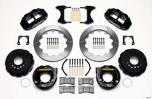 Wilwood Narrow Superlite 4R Rear P-Brk Kit 12.88in Chevy 12 Bolt-Spec 3.15in Bearing