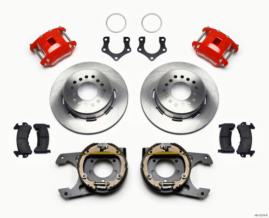Wilwood D154 P/S Park Brake Kit Red Mopar/Dana 2.36in Off w/Snap Ring Bearing
