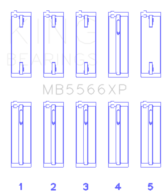 King Engine Bearings Audi A4 1.8L AEB Performance Main Bearing Set - Size +.25mm