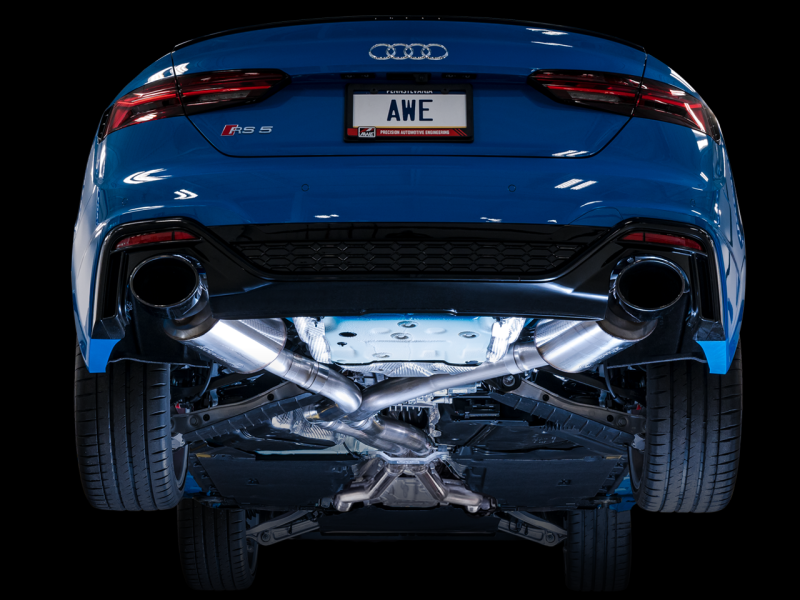 AWE Tuning Audi B9.5 RS5 Sportback Non-Resonated Touring Edition Exhaust - RS-Style Diamond Blk Tips
