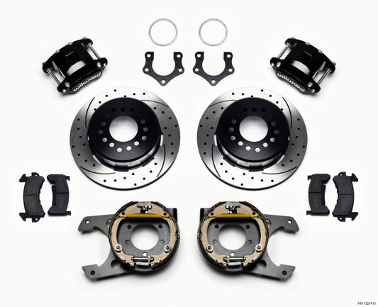 Wilwood D154 P/S Park Brake Kit Drilled Mopar/Dana 2.36in Off w/Snap Ring Bearing