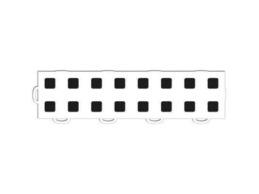 WeatherTech TechFloor - 3in X 12in Tiles(Left Loop) - White/Black **Order in Qtys of 10