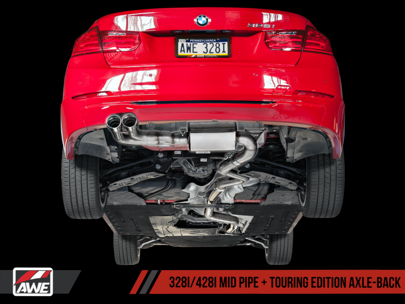 AWE Tuning BMW F30 320i Touring Exhaust w/Performance Mid Pipe - Diamo –  Penguin Garage