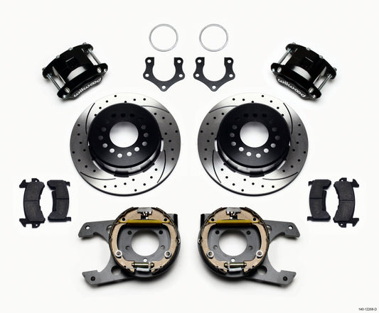 Wilwood D154 P/S Park Brake Kit Drilled Mopar/Dana 2.50in Off w/Snap Ring Bearing
