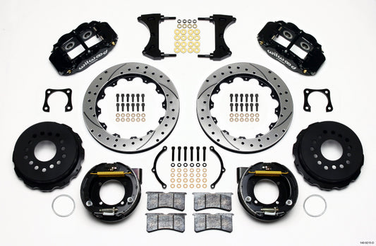 Wilwood Narrow Superlite 4R Rear P-Brk Kit 12.88in Drilled Chevy 12 Bolt-Spec 3.15in Bearing