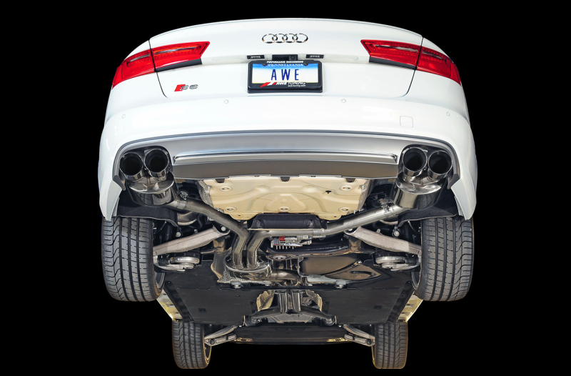 AWE Tuning Audi C7 / C7.5 S6 4.0T Touring Edition Exhaust - Diamond Black Tips