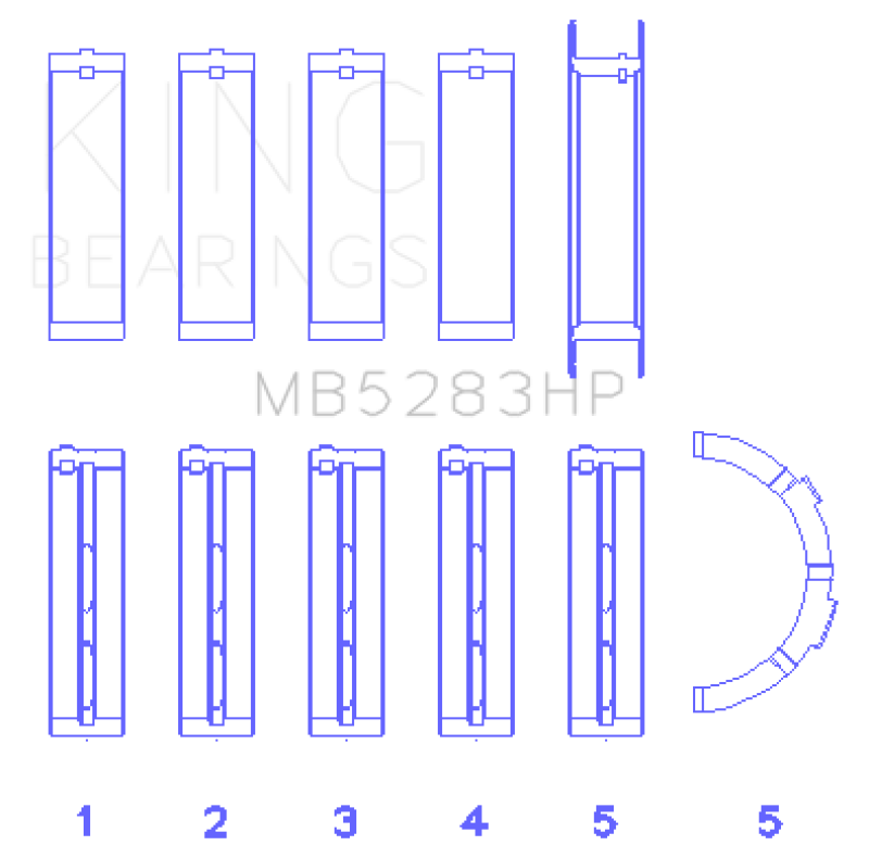 King Performance Main Bearing Set - Size STD