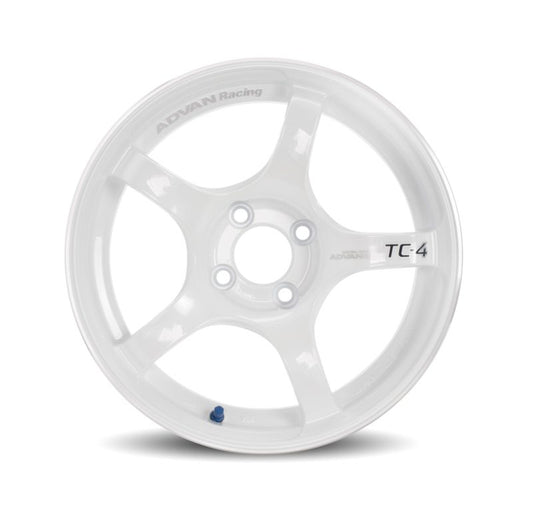 Advan TC4 18x8 +45 5x114.3 Racing White Wheel