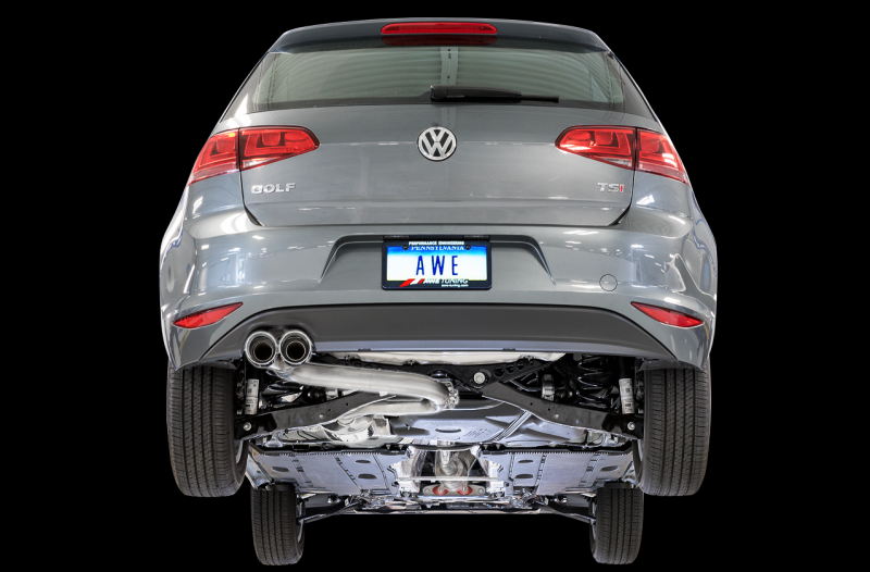 AWE Tuning VW MK7 Golf 1.8T Track Edition Exhaust w/Diamond Black Tips (90mm)