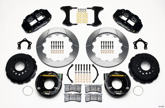 Wilwood Narrow Superlite 4R Rear P-Brk Kit 12.88in Mopar/Dana 2.36in Off w/Snap Ring Bearing