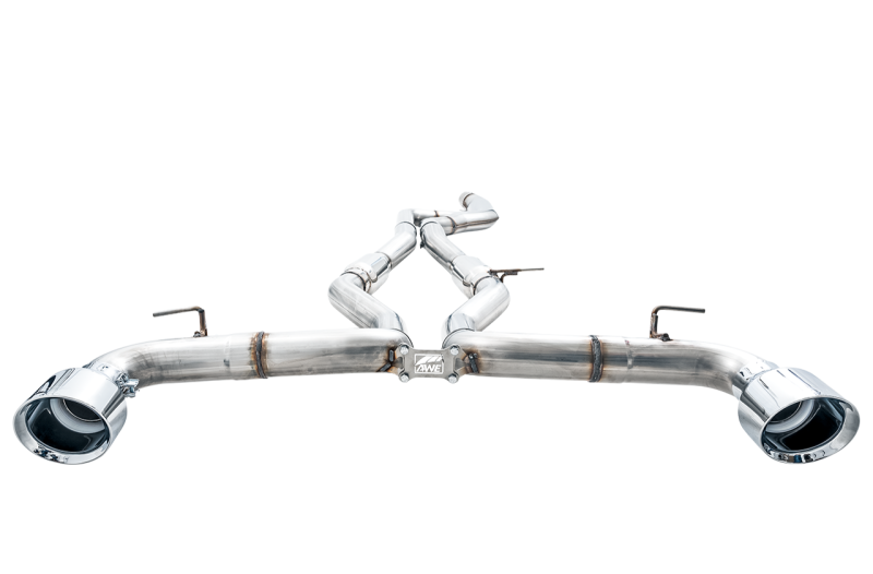 AWE Tuning 2020 Toyota Supra A90 Track Edition Exhaust - 5in Chrome Silver Tips