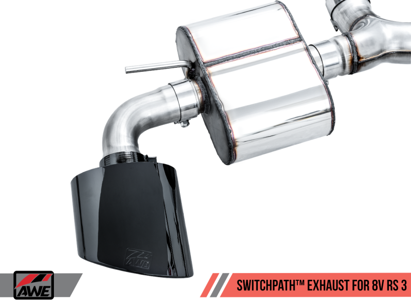 AWE Tuning 17-19 Audi RS3 8V SwitchPath Exhaust w/Diamond Black RS-Style Tips