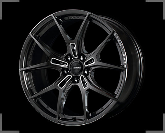 Gram Lights 57FXZ 20x11.0 +18 5x114.3 Super Dark Gunmetal and Machining Rim Edge DC Wheel