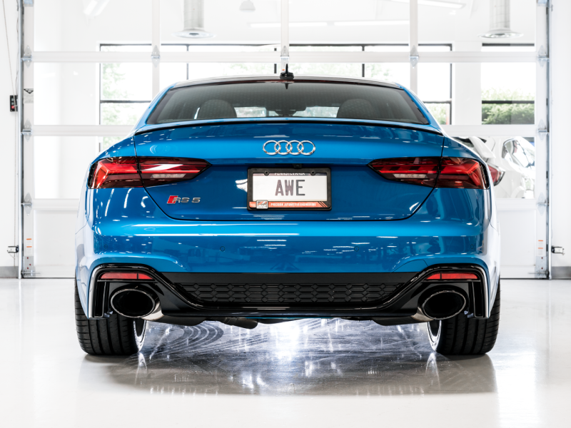 AWE Tuning Audi B9.5 RS5 Sportback Non-Resonated Touring Edition Exhaust - RS-Style Diamond Blk Tips